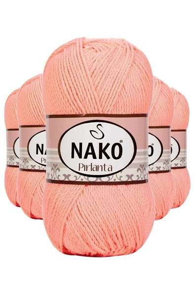 5 Adet Pırlanta Amigurumi El Örgü İpi Yünü Somon 3148 ürün görseli 1