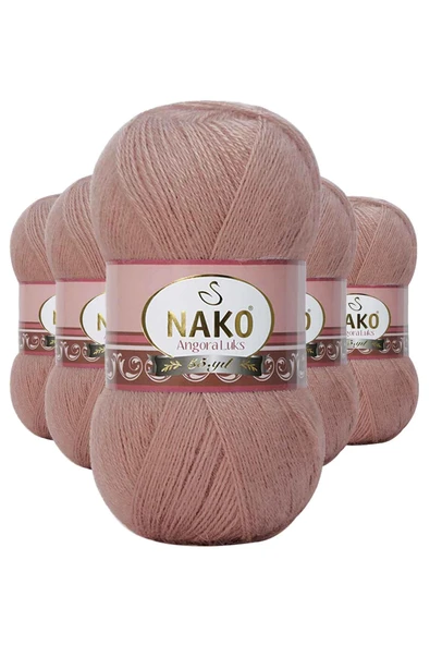 5 Adet Angora Lüks El Örgü İpi Bronz 11054 ürün görseli 1