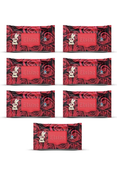 7 Paket Red Rose Islak Havlu Mendil 90 Adet Kapaklı Gül Kokulu ürün görseli 1