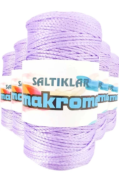 5 Adet Polyester Makrome İpi 3200 Lila 100 gr ürün görseli 1