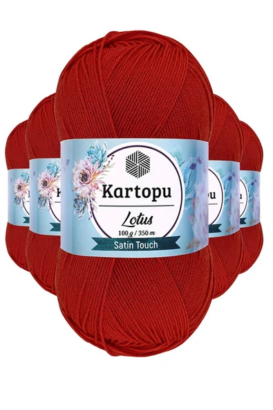 5 Adet Lotus Bikini Büstiyer Bluz Örgü İpi  K101 Nar Çiçeği ürün görseli 1