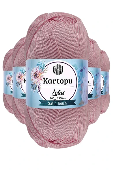 5 Adet Lotus Bikini Büstiyer Bluz Örgü İpi  K768 Açık Pembe ürün görseli 1