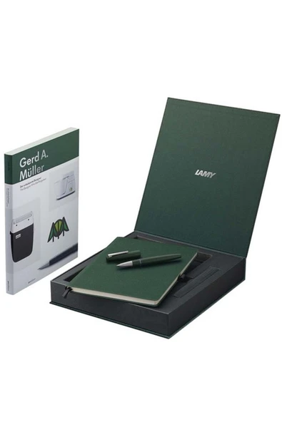 LAMY 2000 DOLMA KALEM FIBERGLASS 14K ALTIN PINE F UÇ VE DEFTER SETI ürün görseli 1