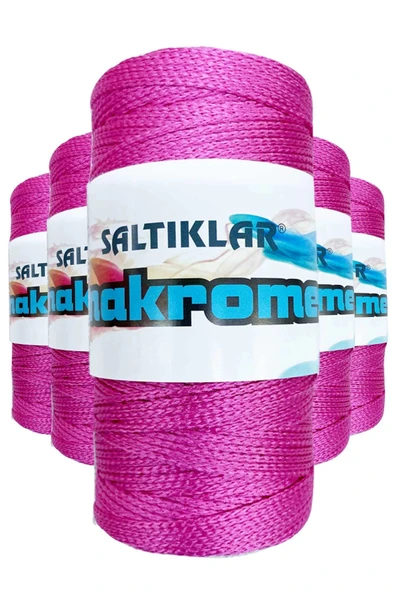 5 Adet Polyester Makrome İpi 1538 Fuşya 100 gr ürün görseli 1
