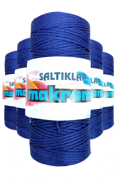 5 Adet Polyester Makrome İpi 370 Lacivert 100 gr ürün görseli 1