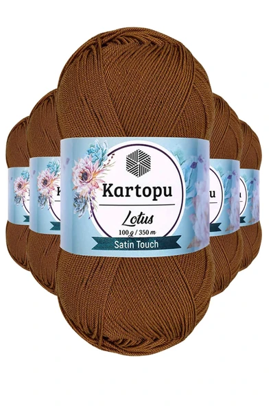 5 Adet Lotus Bikini Büstiyer Bluz Örgü İpi  K840 Koyu Hardal ürün görseli 1
