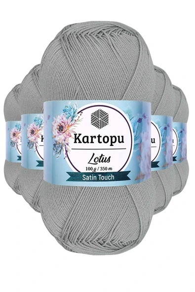 5 Adet Lotus Bikini Büstiyer Bluz Örgü İpi  K941 Açık Gri ürün görseli 1