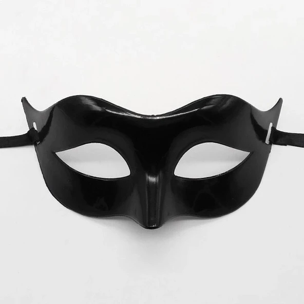 Siyah Renk Masquerade Kostüm Partisi Venedik Balo Maskesi ürün görseli 1