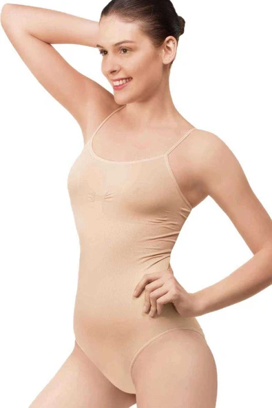 Elit Life Kadın Ten İnce Dikişsiz Askı Body Zıbın Atlet 874 ürün görseli 1