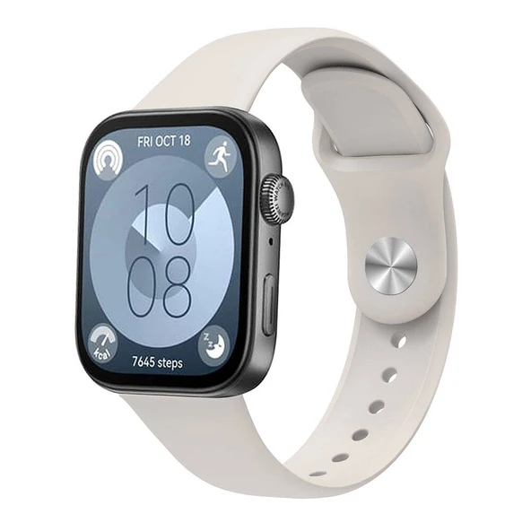 Huawei Watch Fit 3 İle Uyumlu PureLux Tam Uyumlu Yumuşak Soft Silikon Kordon  Starlight ürün görseli 1