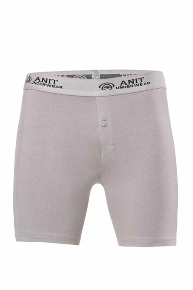 Likralı Uzun Erkek Boxer Gri - 1114A ürün görseli 1
