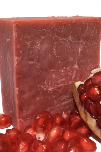 Nar Sabunu Hatay El Yapımı %100 Organik Doğal Sabun 1 Kalıp 130 Gram ürün görseli 1
