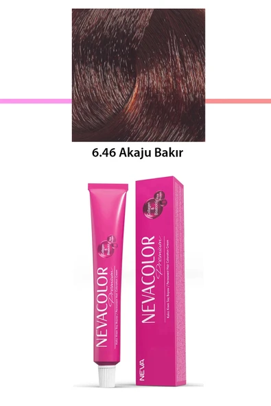 Premium 6.46 Akaju Bakır - Kalıcı Krem Saç Boyası 50 g Tüp ürün görseli 1