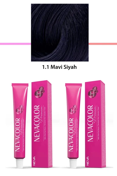 2 li Set Premium 1.1 Mavi Siyah - Kalıcı Krem Saç Boyası 2 X 50 g Tüp ürün görseli 1