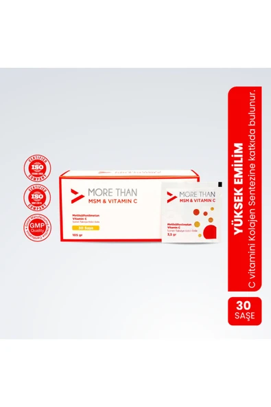 MORE THAN Msm & Vitamin C 30 Saşe ürün görseli 1