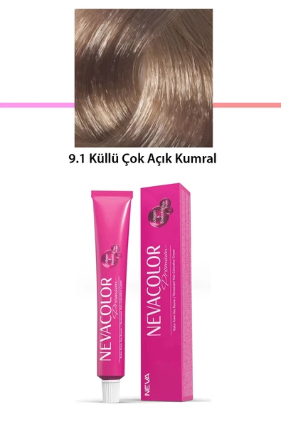 Premium 9.1 Küllü Çok Açık Kumral - Kalıcı Krem Saç Boyası 50 g Tüp ürün görseli 1