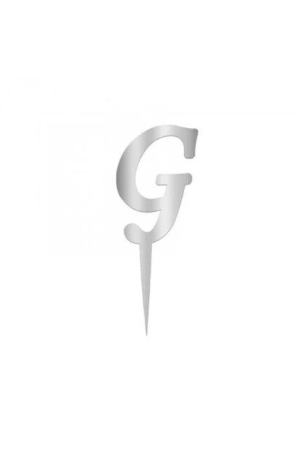 Aynalı Gümüş Pleksi G Harfi ürün görseli 1