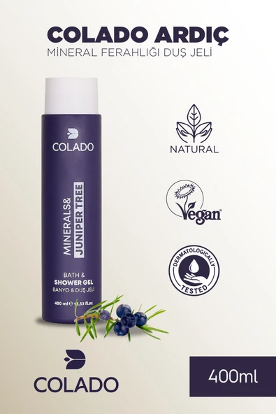 COLADO Ardıç Ferahlığı & Mineral Özlü Duş Jeli – Juniper Tree Mineral Purifying Shower Gel (400 ml) ürün görseli 1