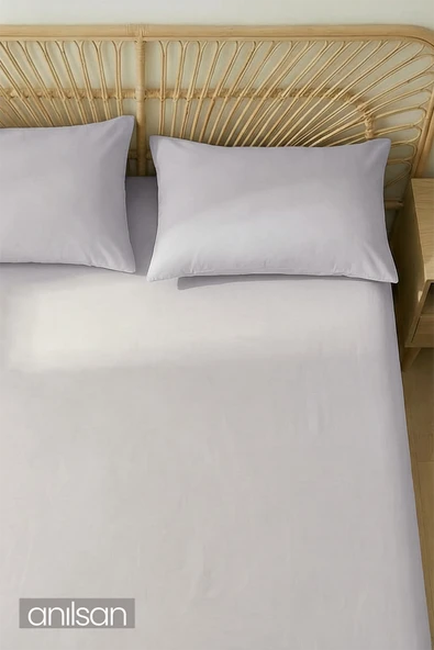 Camelia Çift Kişilik Düz Ranforce Çarşaf Seti- Lila %100 Pamuk ürün görseli 1