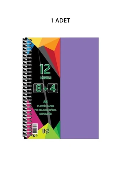 Spiralli PP Kapak 8+4 300 Yaprak 12 Ayraçlı Defter ürün görseli 1