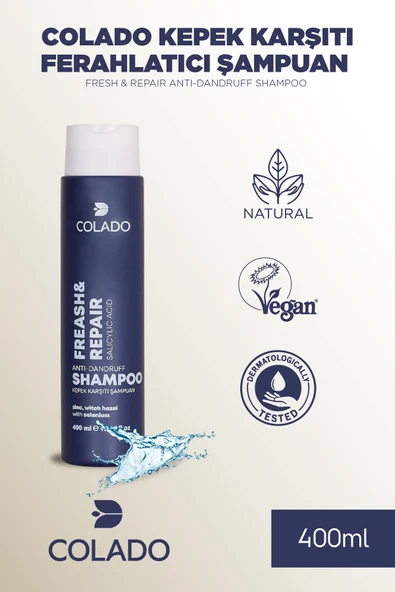 COLADO Kepek Karşıtı Ferahlatıcı Şampuan – Fresh & Repair Anti-Dandruff Shampoo (400 ml) ürün görseli 1