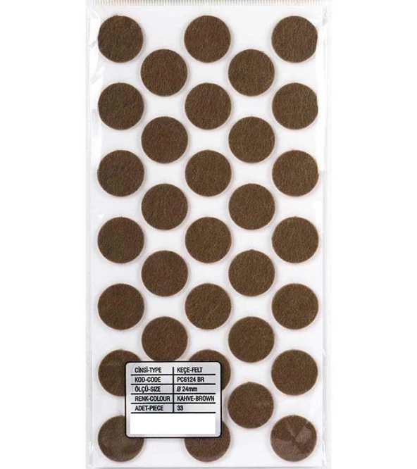 Masa - Sandalye Altı Keçe Çap 24mm ürün görseli 1