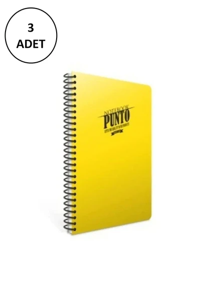 Gıpta Punto A4 Spiralli Pp Kapak Defter 200 Yaprak Çizgili (3 LÜ Paket) ürün görseli 1