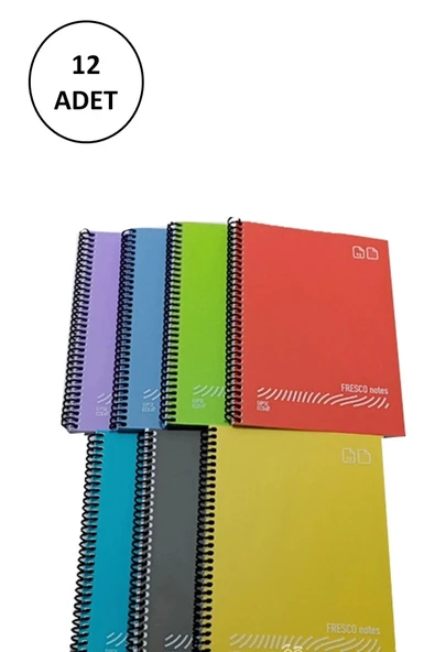 FRESCO Spiralli Plastik Kapak Defter A4 80 Yaprak Çizgili GP.3-4899000-2011 ürün görseli 1