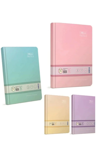 Gıpta Thebook Pastels İp Dikişli Sert Kapak 20x28cm 120 Yaprak Kareli Defter ürün görseli 1