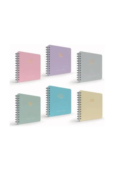 Gıpta Micro Notes Spiralli Sert Kapak Not Defteri 16x16cm 100 Yaprak Çizgili ürün görseli 1