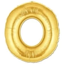 O Harf Folyo Balon Altın Renk  40 İnç ürün görseli 1