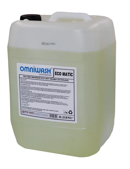 Omniwash Eco Matic Endüstriyel Sıvı Bulaşık Makinesi Deterjanı 20 L ürün görseli 1