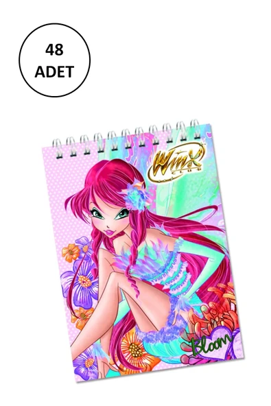 Gıpta Winx Bloknot A7 Spiralli Mini 48 Adet ürün görseli 1