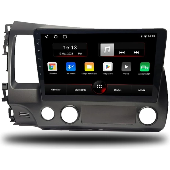 Navmina Honda Civic Fd6 Android Carplay Multimedya 2007-2011 4gb Ram + 64GB Hafıza + 4 Çekirdek ürün görseli 1