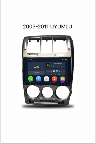 Navmina Hyundai Getz Android Carplay Multimedya 2003-2011 6gb Ram + 128GB Hafıza + 4 Çekirdek ürün görseli 1