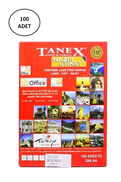 Tanex Tw-2104 Lazer Etiket 192X59 Mm 100 Lü ürün görseli 1