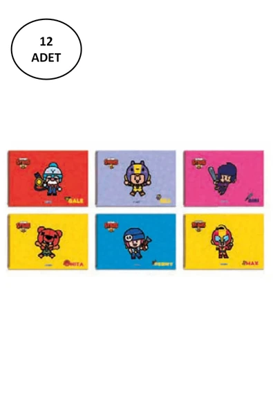 Gıpta Brawl Stars Spiralli Resim Defteri 25x35cm 15 Yaprak (12 Li Paket) ürün görseli 1