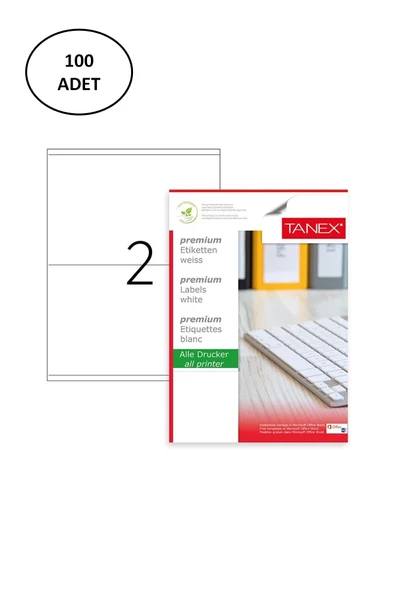 Tanex TW-2302 Laser Etiket 210x140 mm 100 Lü ürün görseli 1