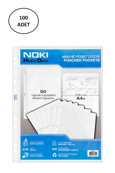 Noki Hd Poşet Dosya 100 Adet ürün görseli 1