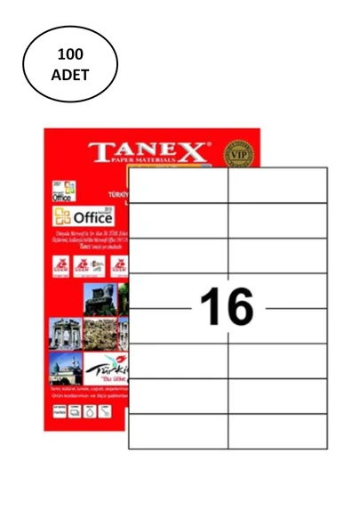 Tanex Tw-2216 Lazer Etiket 105X35 Mm 100 Lü ürün görseli 1