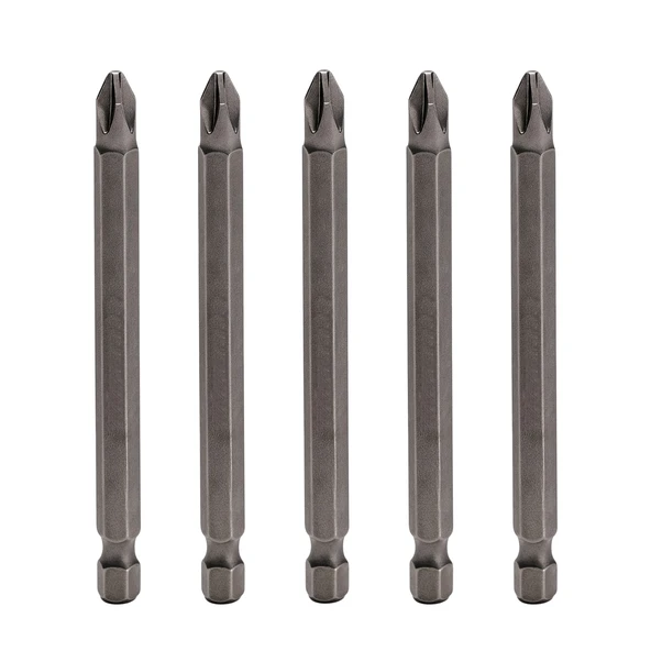 5 Adet PH2 100 Mm 10 Cm Manyetik Uzun Bits Bit Ucu Yıldız Tornavida Uç Derin Vidalama Çelik CR-V Uç ürün görseli 1