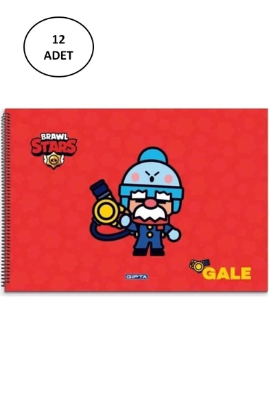 Gıpta Resim Defteri Spiralli 15 Yaprak 17X24 Brawl Star 12'li Paket ürün görseli 1