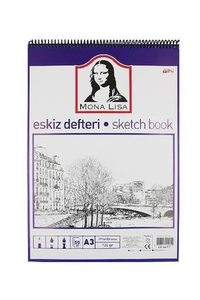 Südor Eskiz Defteri Mona Lisa A3 Telli 120 Gr 50 Yaprak ürün görseli 1