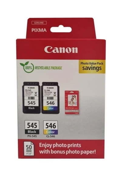 Canon Pg-545 Cl-546 Photo Value 2'li Mürekkep Kartuş ürün görseli 1