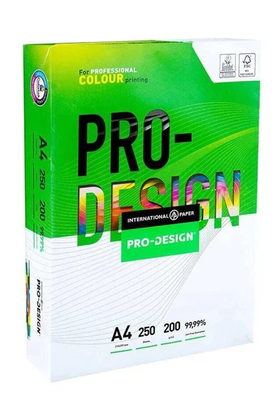 Pro-Design A4 250 gr 250 Yaprak Beyaz Fotokopi Kağıdı ürün görseli 1