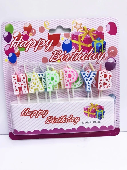 Happy Birthday Renkli Mum ürün görseli 1