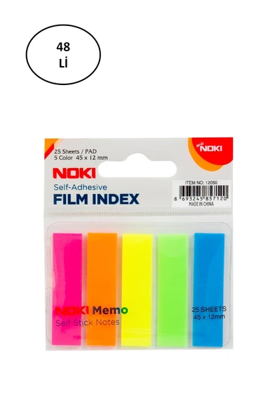 Noki Memo 12050 Yapışkanlı Film Index Yapuışkanlı Ayraç 45 X 12 Mm ürün görseli 1