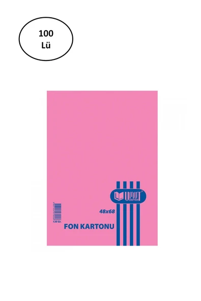 Umut Fon Kartonu 48x68cm 130gr Pembe 100lü ürün görseli 1