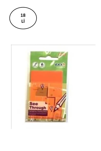 Hopax Stickn Yapışkanlı Not Kağıdı 76X51 Mm Yarı Saydam Turuncu 50 Yaprak ürün görseli 1