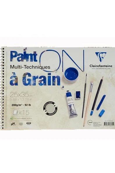 Claırefontaıne Resim Defteri Paınt-On A Graın Çizim Blok 15 YP 25x35 CM 200 GR ürün görseli 1